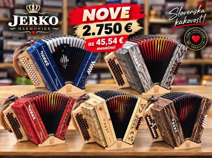 Nova harmonika Jerko C-F-B 38